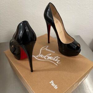 Authentic Christian Louboutin Lady Peep 150 heel. Size 35.5. Gently used!